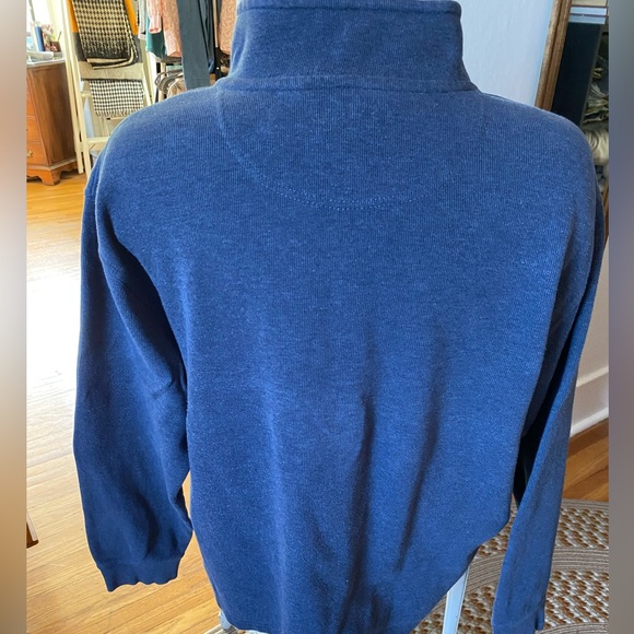 Vintage Y2K 90s Blue 100% cotton quarter zip knit sweater. Size L. - Picture 2 of 12
